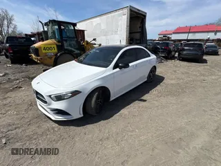 2020 Mercedes-Benz A 220 with VIN W1K3G4FB9LJ196792, listed as a Copart auction lot 55973235 with 88,600 mi miles and Salvage Title. Bid and sale history available at DreamBid. Image 2.