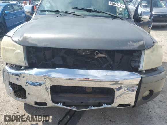 2005 Nissan Titan SE with VIN 1N6AA06A95N555523, listed as a Copart auction lot 62073754 with Not provided miles and Salvage title. Bid and sale history available at DreamBid. Image 14.