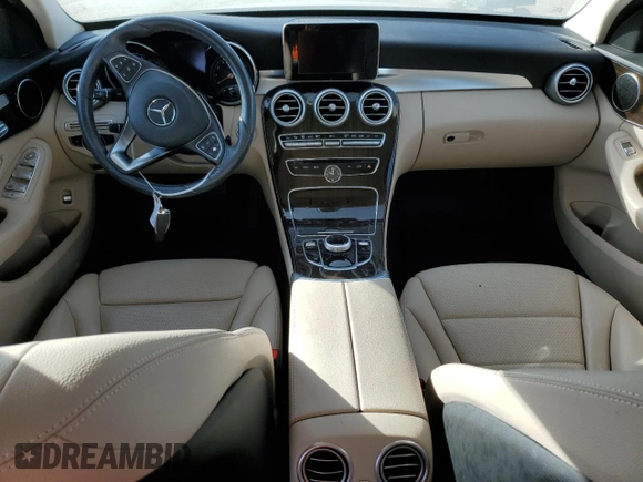 2017 Mercedes-Benz C 300 with VIN 55SWF4KB9HU228024, listed as a Copart auction lot 47616745 with 93,930 mi miles and Salvage Title. Bid and sale history available at carsss.com. Image 8.