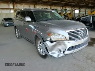 2012 Infiniti QX56 7-passenger with VIN JN8AZ2NE1C9020532, listed as a Copart auction lot 68012654 with 141,470 mi miles and Salvage Title. Bid and sale history available at carsss.com. Image 11.