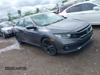 2019 Honda Civic Sport with VIN 2HGFC2F85KH547226, listed as a IAAI auction lot 42164507 with 69,255 mi miles and . Bid and sale history available at DreamBid. Image 1.