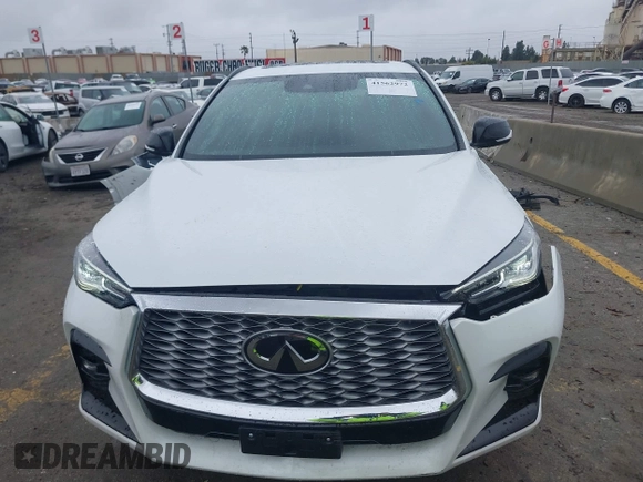 2024 Infiniti QX55 Luxe with VIN 3PCAJ5JR1RF110064, listed as a IAAI auction lot 41562972 with 4,163 mi miles and . Bid and sale history available at DreamBid. Image 13.