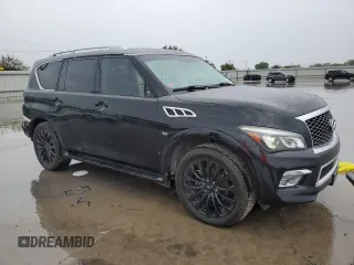 2016 Infiniti QX80 with VIN JN8AZ2NE4G9121795, listed as a Copart auction lot 69585904 with 158,465 mi miles and Salvage Title. Bid and sale history available at carsss.com. Image 4.