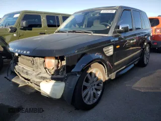 2008 Land Rover Range Rover Sport SC with VIN SALSH23408A136249, listed as a Copart auction lot 47233195 with 140,230 mi miles and Salvage Title. Bid and sale history available at carsss.com. Image 1.