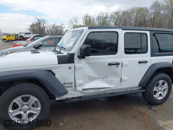 2018 Jeep Wrangler Unlimited Sport z VIN 1C4HJXDN3JW142453, wystawiony jako IAAI lot #41889589 z przebiegiem 53 693 mil mil oraz . Historia ofert i sprzedaży dostępna na DreamBid. Obrazek 6.