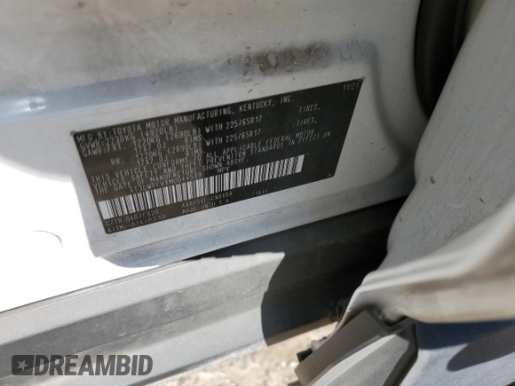 2021 Toyota RAV4 Hybrid LE with VIN 4T3LWRFVXMU044589, listed as a Copart auction lot 62431265 with 52,243 mi miles and Salvage title. Bid and sale history available at DreamBid. Image 12.