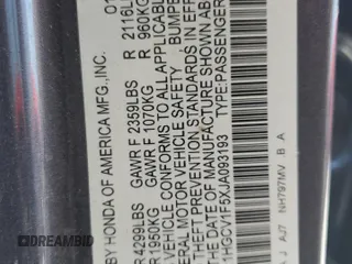 2018 Honda Accord EX-L z VIN 1HGCV1F5XJA093193, wystawiony jako Copart lot #52934775 z przebiegiem 122 709 mil mil oraz Tytuł czysty. Historia ofert i sprzedaży dostępna na DreamBid. Obrazek 12.