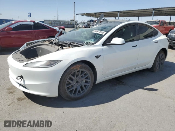 2025 Tesla Model 3 Long Range z VIN 5YJ3E1EA0SF924481, wystawiony jako Copart lot #50844985 z przebiegiem Nie podano mil oraz Szkoda całkowita • Salvage title. Historia ofert i sprzedaży dostępna na DreamBid. Obrazek 1.