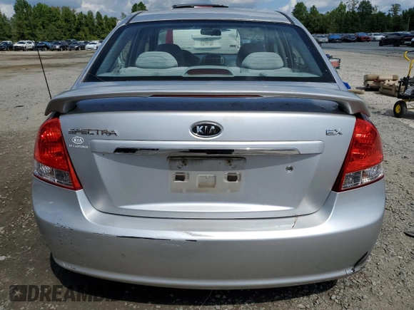 2009 Kia Spectra EX with VIN KNAFE221395597123, listed as a Copart auction lot 71639824 with 83,203 mi miles and Salvage Title. Bid and sale history available at carsss.com. Image 6.