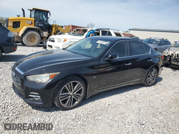 2014 Infiniti Q50 Sport with VIN JN1BV7AP5EM676333, listed as a Copart auction lot 51488305 with 229,972 mi miles and Clean Title. Bid and sale history available at DreamBid. Image 1.
