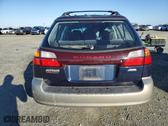 2001 Subaru Legacy Outback with VIN 4S3BH665717674890, listed as a Copart auction lot 41437595 with 267,990 mi miles and Clean title. Bid and sale history available at DreamBid. Image 6.