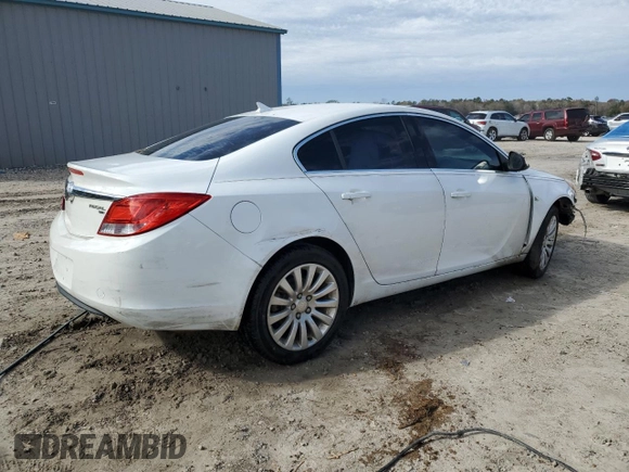 2011 Buick Regal CXL RL1 with VIN W04GN5EC1B1019647, listed as a Copart auction lot 88759455 with 0 mi miles and Salvage Title. Bid and sale history available at carsss.com. Image 3.