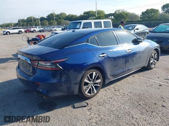 2020 Nissan Maxima SV with VIN 1N4AA6CV4LC365835, listed as a IAAI auction lot 41761294 with 126,854 mi miles. Bid and sale history available at carsss.com. Image 4.