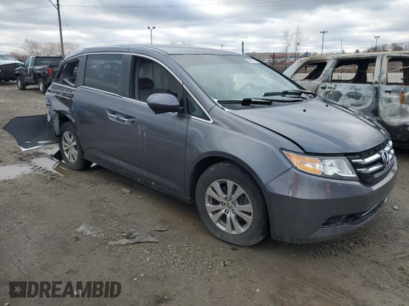 2014 Honda Odyssey EX with VIN 5FNRL5H40EB054748, listed as a Copart auction lot 46794555 with 135,095 mi miles and Salvage Title. Bid and sale history available at carsss.com. Image 4.