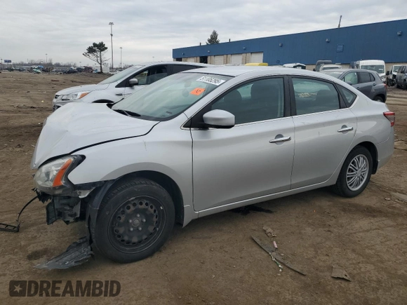 2014 Nissan Sentra S with VIN 3N1AB7AP8EL671772, listed as a Copart auction lot 51105295 with Not Provided miles and Salvage Title. Bid and sale history available at DreamBid. Image 1.
