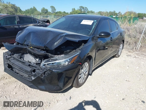 2025 Nissan Sentra S with VIN 3N1AB8BV4SY218427, listed as a IAAI auction lot 41751338 with 9,756 mi miles and . Bid and sale history available at DreamBid. Image 2.