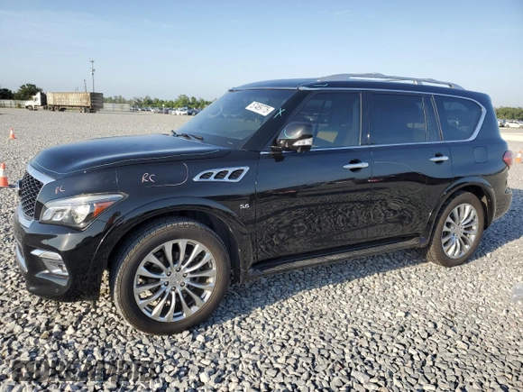2015 Infiniti QX80 with VIN JN8AZ2NF5F9573374, listed as a Copart auction lot 57489775 with 128,848 mi miles and Salvage title. Bid and sale history available at DreamBid. Image 1.
