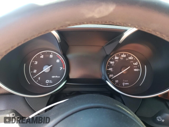 2019 Alfa Romeo Giulia Ti Sport with VIN ZARFAMBN0K7606082, listed as a Copart auction lot 74362754 with 0 mi miles and Salvage Title. Bid and sale history available at carsss.com. Image 9.