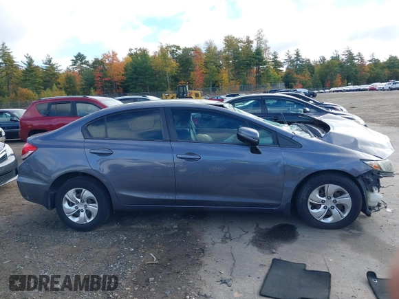 2014 Honda Civic Sedan LX with VIN 19XFB2F52EE019330, listed as a IAAI auction lot 40557827 with 169,656 mi miles. Bid and sale history available at carsss.com. Image 14.