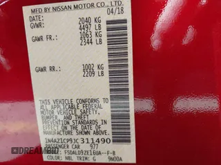2018 Nissan LEAF SV z VIN 1N4AZ1CP9JC311490, wystawiony jako IAAI lot #42152814 z przebiegiem 43 705 mil mil oraz . Historia ofert i sprzedaży dostępna na DreamBid. Obrazek 9.