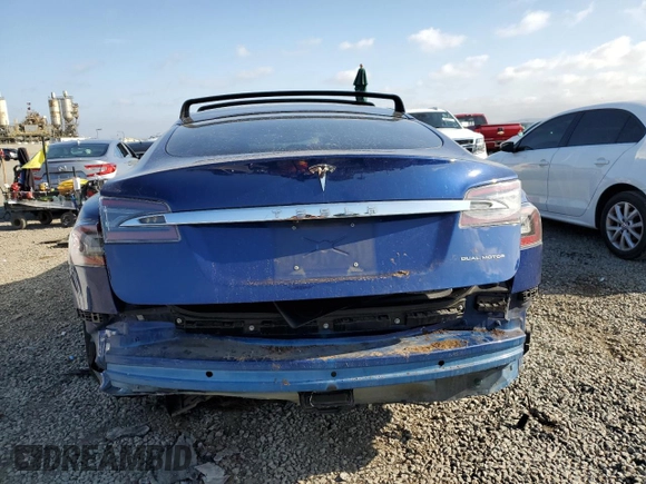 2020 Tesla Model S Long Range with VIN 5YJSA1E27LF361351, listed as a Copart auction lot 56239615 with 91,380 mi miles and Salvage title. Bid and sale history available at DreamBid. Image 6.