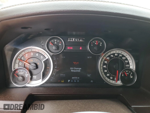 2015 Ram 2500 Laramie with VIN 3C6UR5NL6FG552735, listed as a Copart auction lot 51568925 with 284,745 mi miles and Salvage title. Bid and sale history available at DreamBid. Image 9.