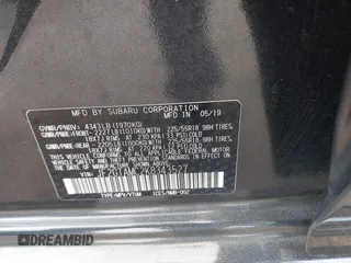 2019 Subaru Crosstrek Limited z VIN JF2GTAMC2K8343527, wystawiony jako IAAI lot #42042073 z przebiegiem 11 960 mil mil oraz . Historia ofert i sprzedaży dostępna na DreamBid. Obrazek 9.