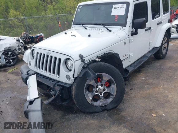 2017 Jeep Wrangler Unlimited Sahara with VIN 1C4BJWEG3HL752719, listed as a IAAI auction lot 41892600 with 127,486 mi miles. Bid and sale history available at carsss.com. Image 6.