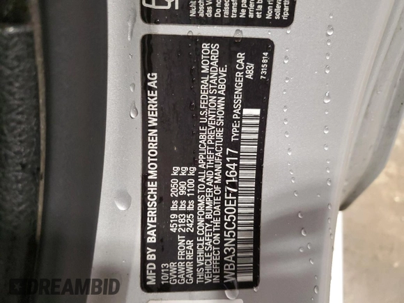 2014 BMW 4 Series 428i xDrive with VIN WBA3N5C50EF716417, listed as a Copart auction lot 81126464 with 119,757 mi miles and Clean Title. Bid and sale history available at DreamBid. Image 12.