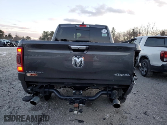 2020 Ram 1500 Limited with VIN 1C6SRFHT5LN138504, listed as a Copart auction lot 88055375 with 82,716 mi miles and Salvage Title. Bid and sale history available at carsss.com. Image 6.