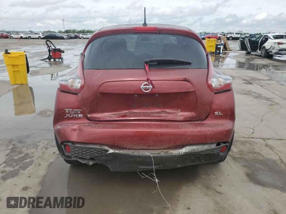2015 Nissan Juke S with VIN JN8AF5MRXFT511624, listed as a Copart auction lot 51008695 with 189,983 mi miles and Salvage Title. Bid and sale history available at carsss.com. Image 6.
