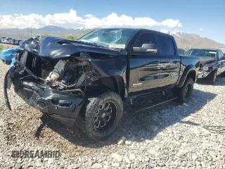 2019 Ram 1500 Laramie with VIN 1C6SRFJT1KN621223, listed as a Copart auction lot 54927125 with 71,631 mi miles and Salvage title. Bid and sale history available at DreamBid. Image 1.