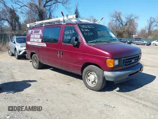 2005 Ford Econoline Cargo z VIN 1FTRE14W85HB45650, wystawiony jako IAAI lot #41867636 z przebiegiem 262 583 mil mil oraz . Historia ofert i sprzedaży dostępna na DreamBid. Obrazek 1.