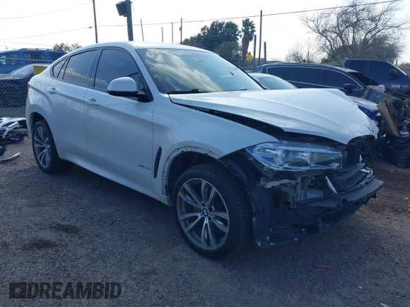 2018 BMW X6 xDrive35i with VIN 5UXKU2C55J0X49585, listed as a IAAI auction lot 41513997 with 57,204 mi miles. Bid and sale history available at carsss.com. Image 1.