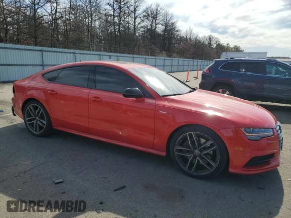 2017 Audi A7 Premium Plus with VIN WAUW3AFC1HN004451, listed as a Copart auction lot 44163335 with 97,191 mi miles and Salvage Title. Bid and sale history available at carsss.com. Image 4.