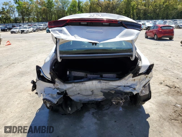 2022 Kia Forte LXS with VIN 3KPF24AD1NE497703, listed as a Copart auction lot 50164825 with 16,726 mi miles and Non Repairable. Bid and sale history available at carsss.com. Image 6.