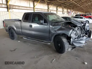 2005 Ford F-150 STX with VIN 1FTRX12W25NA37703, listed as a Copart auction lot 60089325 with 128,651 mi miles and Salvage title. Bid and sale history available at DreamBid. Image 4.