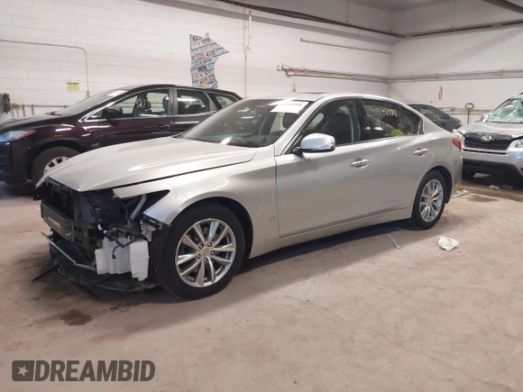 2015 Infiniti Q50 Premium with VIN JN1BV7AR3FM396154, listed as a IAAI auction lot 41978988 with 110,109 mi miles. Bid and sale history available at carsss.com. Image 2.