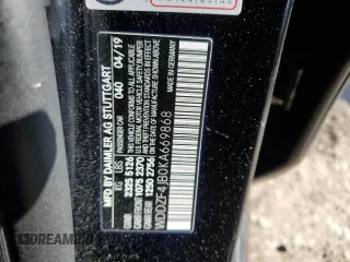 2019 Mercedes-Benz E 300 with VIN WDDZF4JB0KA669868, listed as a Copart auction lot 45765655 with 95,589 mi miles and Salvage Title. Bid and sale history available at DreamBid. Image 12.