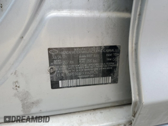 2018 Hyundai Sonata Sport Plus with VIN 5NPE34AF9JH629526, listed as a Copart auction lot 58087274 with 92,493 mi miles and Salvage Title. Bid and sale history available at DreamBid. Image 14.
