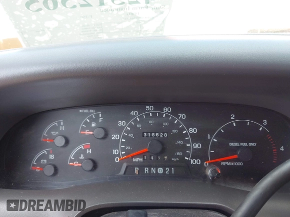 2000 Ford F-350 XL with VIN 3FTSW30F7YMA33373, listed as a IAAI auction lot 42512365 with 318,628 mi miles and . Bid and sale history available at DreamBid. Image 7.