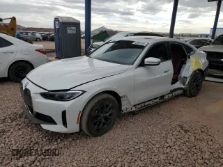 2024 BMW i4 eDrive35 with VIN WBY43AW09RFS75705, listed as a Copart auction lot 42381545 with 17,941 mi miles and Salvage Title. Bid and sale history available at carsss.com. Image 1.