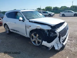 2022 Genesis GV80 with VIN KMUHBDSB2NU079042, listed as a IAAI auction lot 42695020 with 18,719 mi miles and . Bid and sale history available at DreamBid. Image 1.