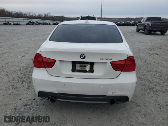 2011 BMW 3 Series 335i with VIN WBAPM5C51BE575783, listed as a Copart auction lot 47354165 with 0 mi miles and Salvage Title. Bid and sale history available at carsss.com. Image 6.