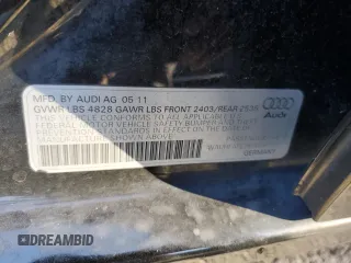 2011 Audi A4 2.0T Premium Plus with VIN WAUHFAFL7BN054732, listed as a Copart auction lot 76632254 with 0 mi miles and Salvage Title. Bid and sale history available at carsss.com. Image 12.