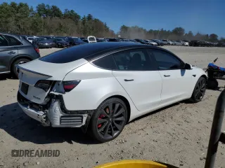 2019 Tesla Model 3 Long Range with VIN 5YJ3E1EB0KF231791, listed as a Copart auction lot 53466855 with Not Provided miles and Salvage Title. Bid and sale history available at DreamBid. Image 3.