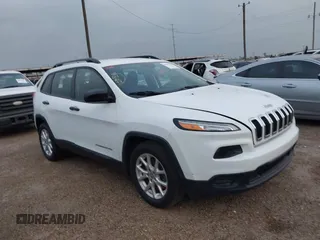 2015 Jeep Cherokee Sport with VIN 1C4PJLAB5FW761559, listed as a IAAI auction lot 41957494 with 54,614 mi miles. Bid and sale history available at carsss.com. Image 1.