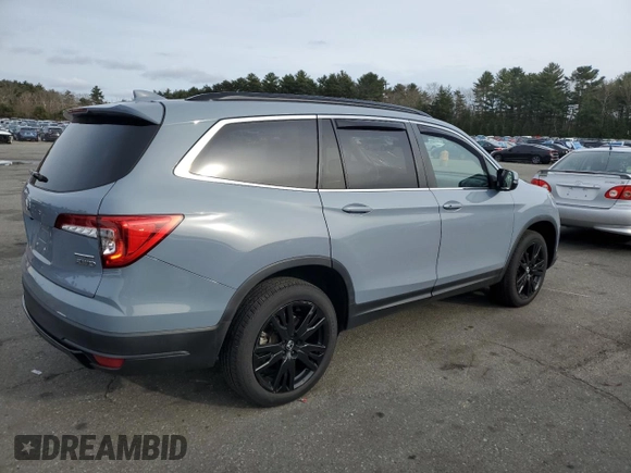 2022 Honda Pilot Special Edition with VIN 5FNYF6H21NB035195, listed as a Copart auction lot 50186965 with 34,894 mi miles and Salvage Title. Bid and sale history available at carsss.com. Image 3.