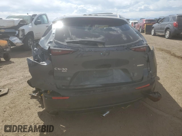 2023 Mazda CX-30 2.5 S Carbon Edition with VIN 3MVDMBCM1PM578257, listed as a Copart auction lot 53824765 with 25,599 mi miles and Salvage Title. Bid and sale history available at carsss.com. Image 6.