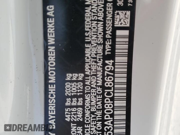 2023 BMW 4 Series 430i z VIN WBA53AP08PCL86794, wystawiony jako Copart lot #71081484 z przebiegiem 31 673 mil mil oraz Szkoda całkowita • Salvage title. Historia ofert i sprzedaży dostępna na DreamBid. Obrazek 12.